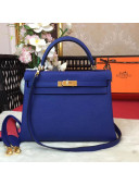 Hermes Kelly 32cm in Original Togo Leather Bag Royal Blue