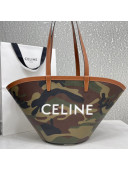 Celine Medium Couffin Shopping Bag in Camouflage Print Canvas Khaki 2021