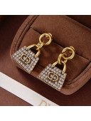 Dior CD Crystal Bag-Shaped Earrings 2021 110885