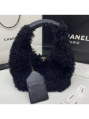 Chanel Wool Small Hobo Bag AS2320 Black 2020