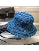 Gucci Multicolor GG Canvas Bucket Hat Blue 2021 05