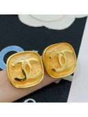 Chanel Resin Stone Stud Earrings Gold 2020