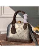 Louis Vuitton Alma BB in Silver Monogram Vernis Leather M90584 2020