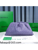 Bottega Veneta The Large Pouch Clutch in Woven Lambskin Lavender Purple 2021 17