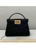 Fendi Leather Nano Pico Peekaboo Bag Charm Black 2021 8385