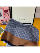 Gucci GG Denim Scarf 66x200cm Blue 2021 21100731