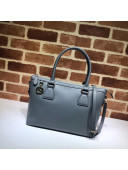 Gucci Interlocking G Charm Leather Tote Bag 449659 Grey 2019