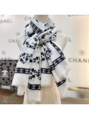 Chanel Cashmere Scarf 100x200cm White 2021 21100736 