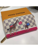 Louis Vuitton Damier Azur Canvas Zippy Wallet N60058 Giraffes 2017