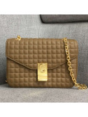 Celine Quilted Calfskin Medium C Bag Kahki 2019