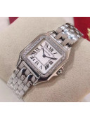 Cartier Medium Panthère de Cartier Watch With Crystal Silver 2020