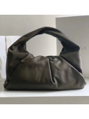 Bottega Veneta Small BV Jodie Leather Hobo Bag Dark Green 2020