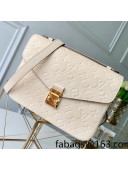 Louis Vuitton Pochette Métis Monogram Embossed Leather Shoulder Bag M44738 White 2021