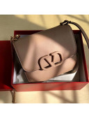 Valentino Small VSLING Grained Calfskin Shoulder Bag 0074S Nude 2019