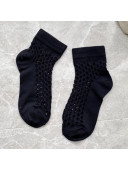 Dior Mesh Short Socks Black 2020