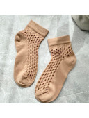 Dior Mesh Short Socks Brown Coffee 2020