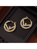 Fendi Crystal FF Hoop Earrings 2021 110910