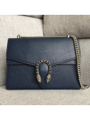 Gucci Dionysus Leather Medium Shoulder Bag 403348 Dark Blue  2018