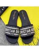 Dior Canvas Slide Sandal Black 2019