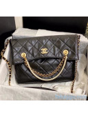 Chanel Quilted Calfskin Shopping Bag with Crystal Pearls AS2213 Black 2020