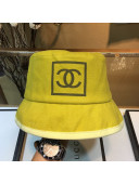 Chanel Wool Frame CC Bucket Hat Yellow 2020