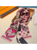 Louis Vuitton Street Monogram Bandeau Scarf 8x120cm Pink 2021