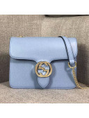 Gucci GG Leather Small Shoulder Bag 510304 Blue 2018