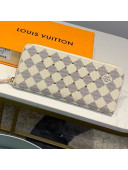 Louis Vuitton Damier Azur Canvas Studded Clemence Long Zipped Wallet N60252 2019