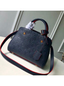 Louis Vuitton Montaigne BB Bag in Monogram Empreinte Embossed Leather M42747 Navy Blue/Red 2021