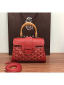 Goyard Saigon Mini Flap Top Handle Bag Red