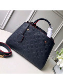 Louis Vuitton Montaigne MM Bag in Monogram Empreinte Embossed Leather M41048 Navy Blue/Red 2021