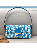 Fendi Baguette 1997 Medium FF Vertigo Bag Blue 2021 8378 