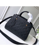 Louis Vuitton Montaigne BB Bag in Monogram Empreinte Embossed Leather M41053 Black 2021