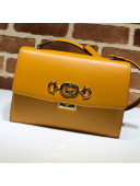 Gucci Zumi Smooth Leather Small Shoulder Bag 576388 Yellow 2019