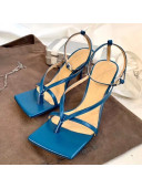 Bottega Veneta Lambskin Straps High-Heel Square Sandals Deep Blue 2020