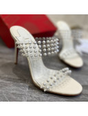 Christian Louboutin Stud Transparent Sandals 10cm White 2021