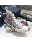 Dior B23 High-top Sneakers in Red and Blue Pixellated Oblique Canvas 15 2020 (For Women and Men)