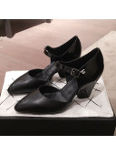 Chanel Patent Calfskin Mary Jane Pumps G35426 All Black 2020