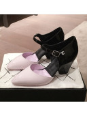 Chanel Patent Calfskin Mary Jane Pumps G35426 Purple/Black 2020