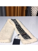 Louis Vuitton Shearling Scarf 30x90cm Black 2021