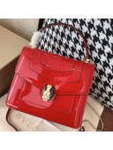 Bvlgari Serpenti Forever Patent Mini Top Handle Bag Red 2021