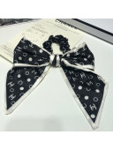 Chanel Silk Bow Hair Ring Black 2021