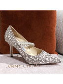 Jimmy Choo Pearl Crystal Strap Pumps 8.5cm 2021 