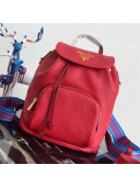 Prada Leather Backpack 1BZ035 Red 2019