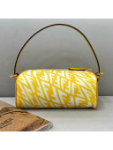 Fendi FF Vertigo Canvas Rolling Mini Shoulder Bag Yellow 2021 8377