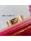 Cartier Love Ring with 3 Crystal Rosy Gold 2022