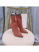 Balmain Knit Ankle Boots Orange 2021 120404