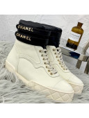 Chanel Lambskin High-Top Sneakers G34967 White 2019