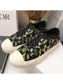 Dior Walk'n'Dior Sneakers in Lime Green Multicolor Mizza Embroidered Cotton 2021