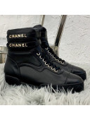 Chanel Lambskin High-Top Sneakers G34967 Black 2019